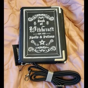 Book of witchcraft crossbody purse